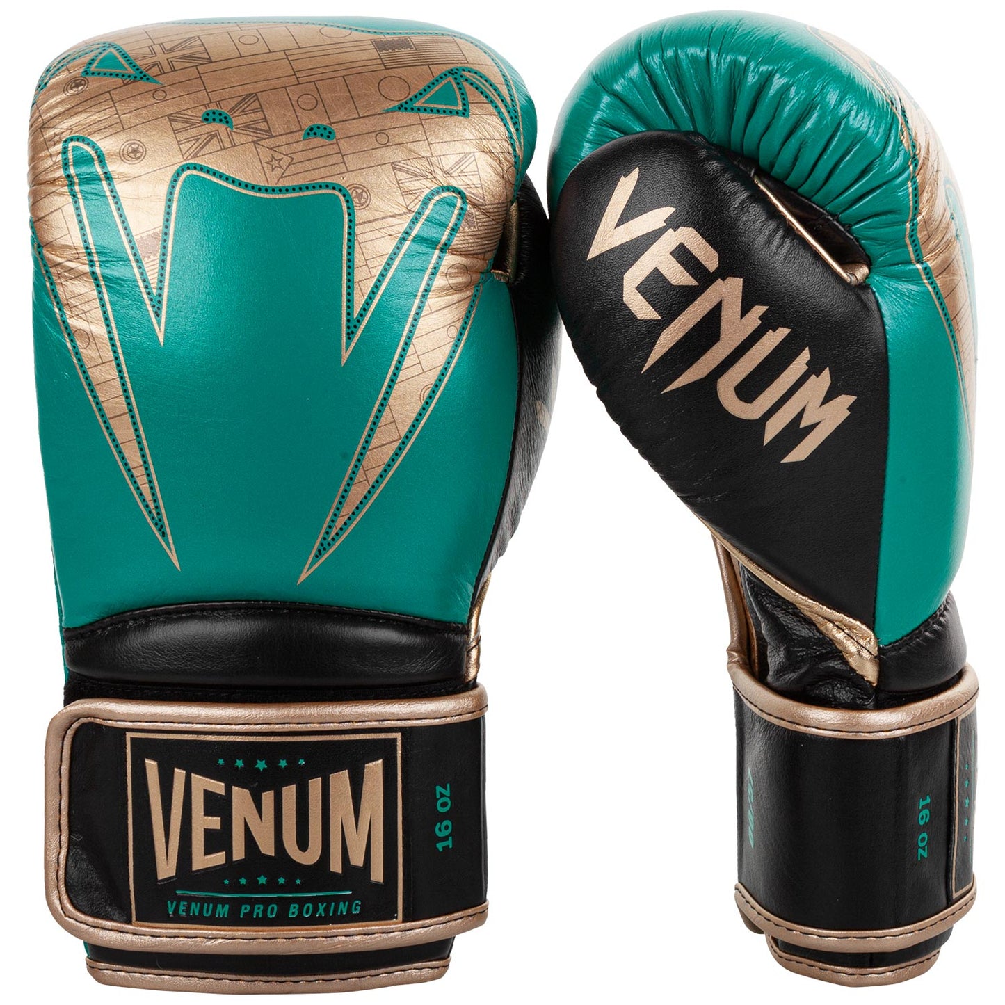 Venum Giant 2.0 Pro Boxing Gloves WBC Limited Edition - Velcro - Green Metallic/Gold