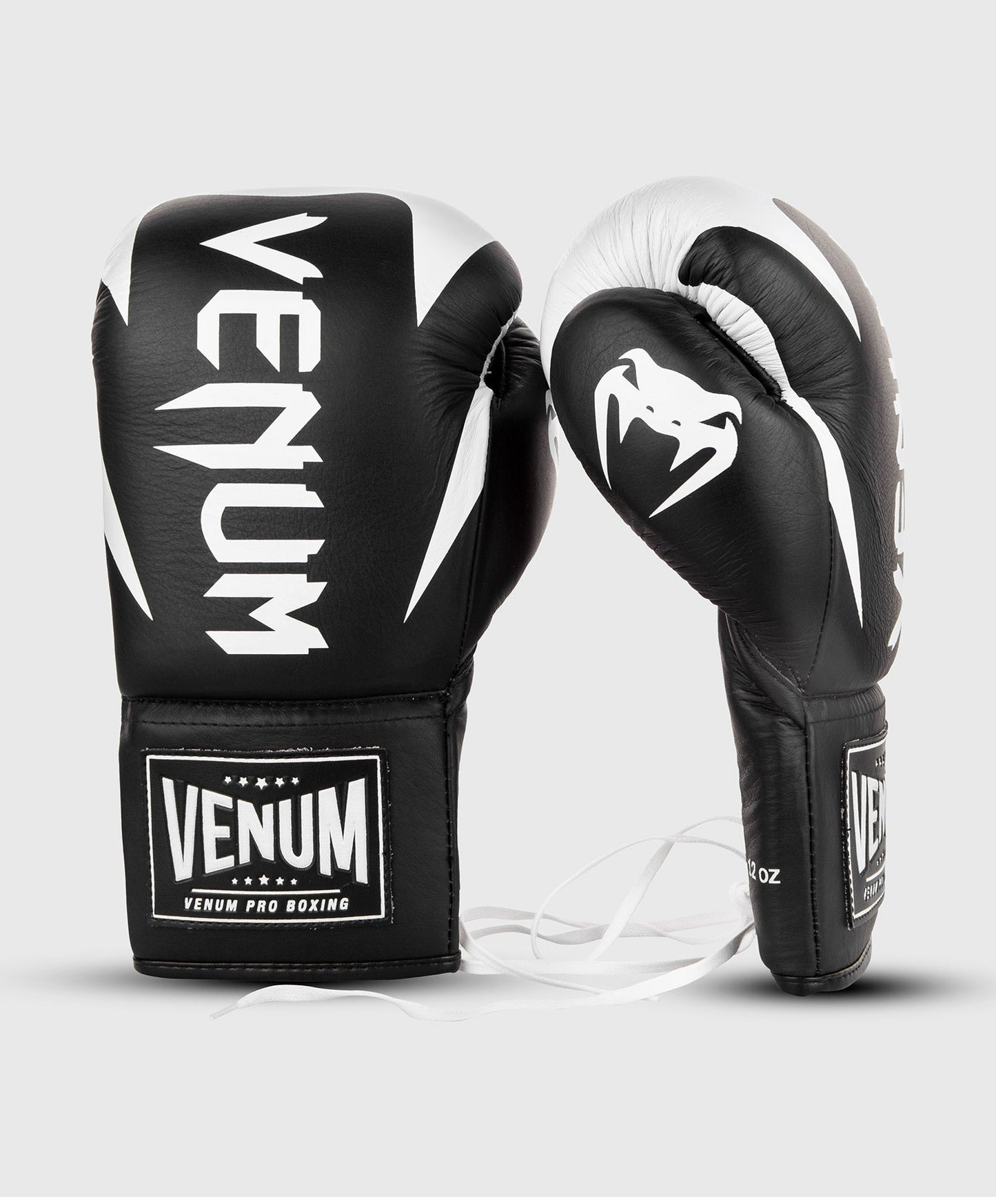 Venum Hammer Pro Boxing Gloves - With Laces - Black/White