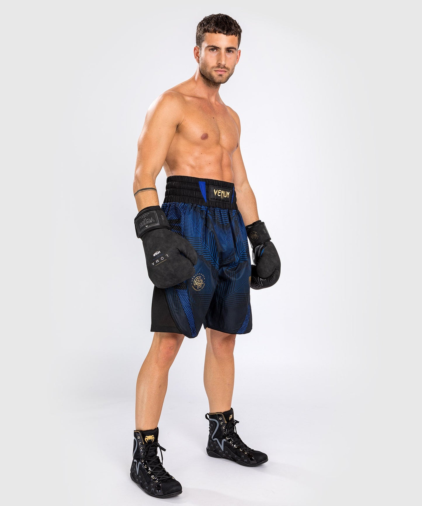 Venum Phantom Loma Boxing Short - Black/Blue