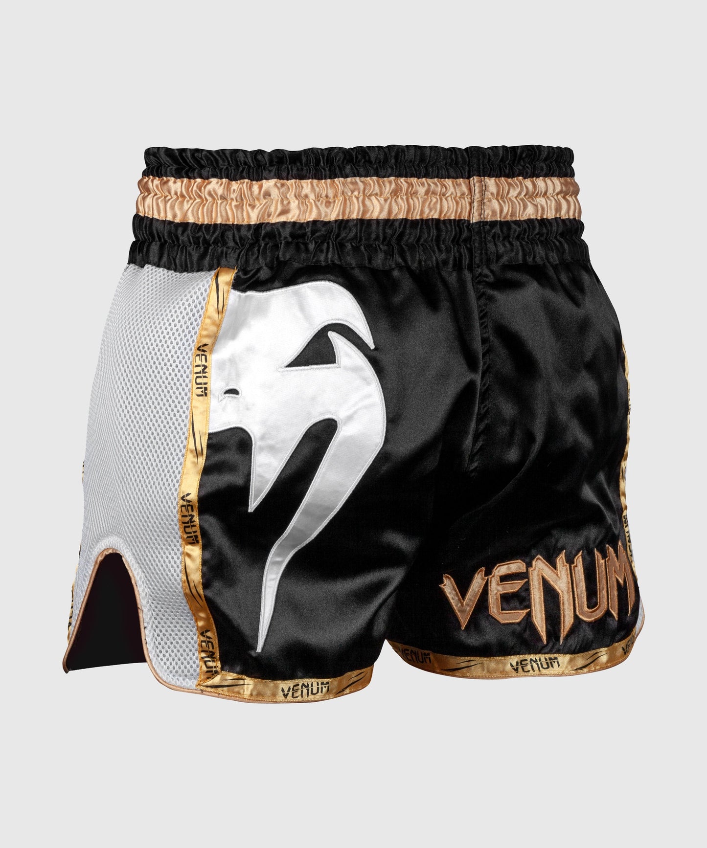 Venum Giant Muay Thai Shorts - Black/White/Gold