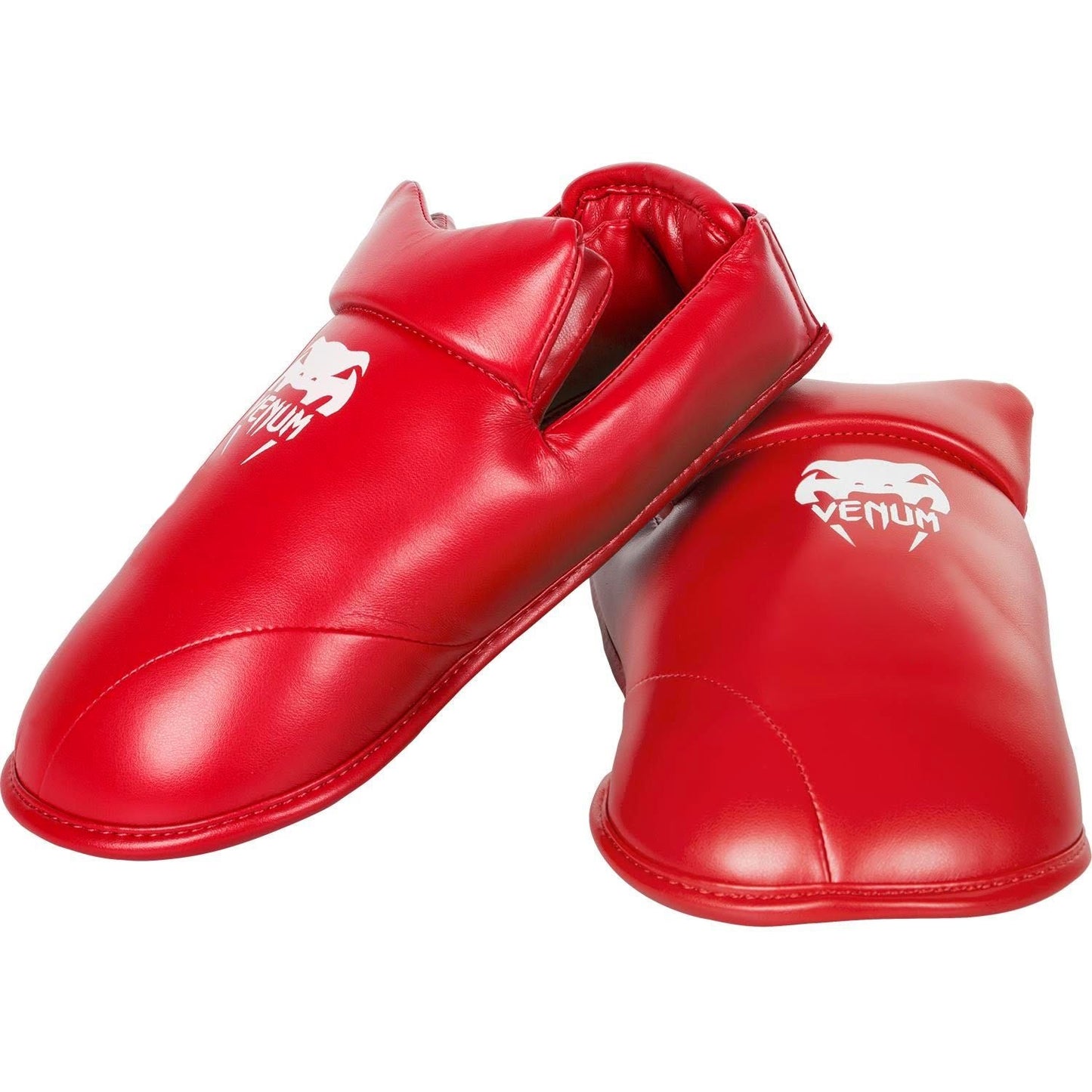 Venum Karate Shin Pad & Foot Protector - Red