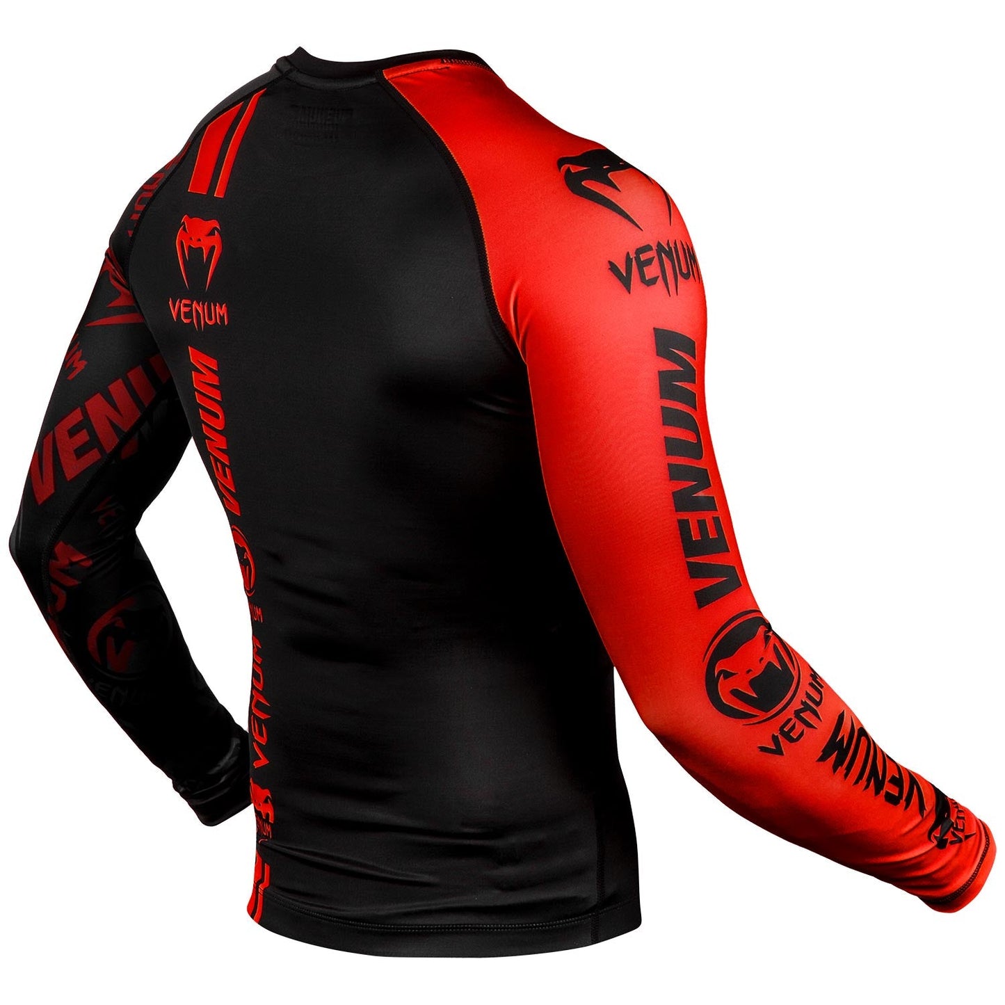 Venum Logos Rashguard - Long Sleeves - Black/Red