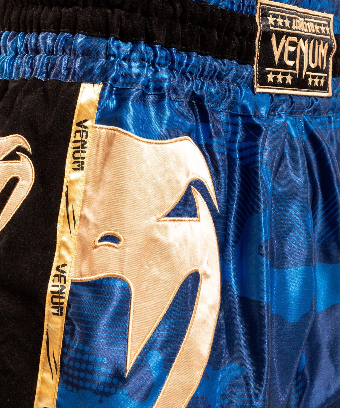 Venum Giant Camo Muay Thai Shorts - Blue/Gold