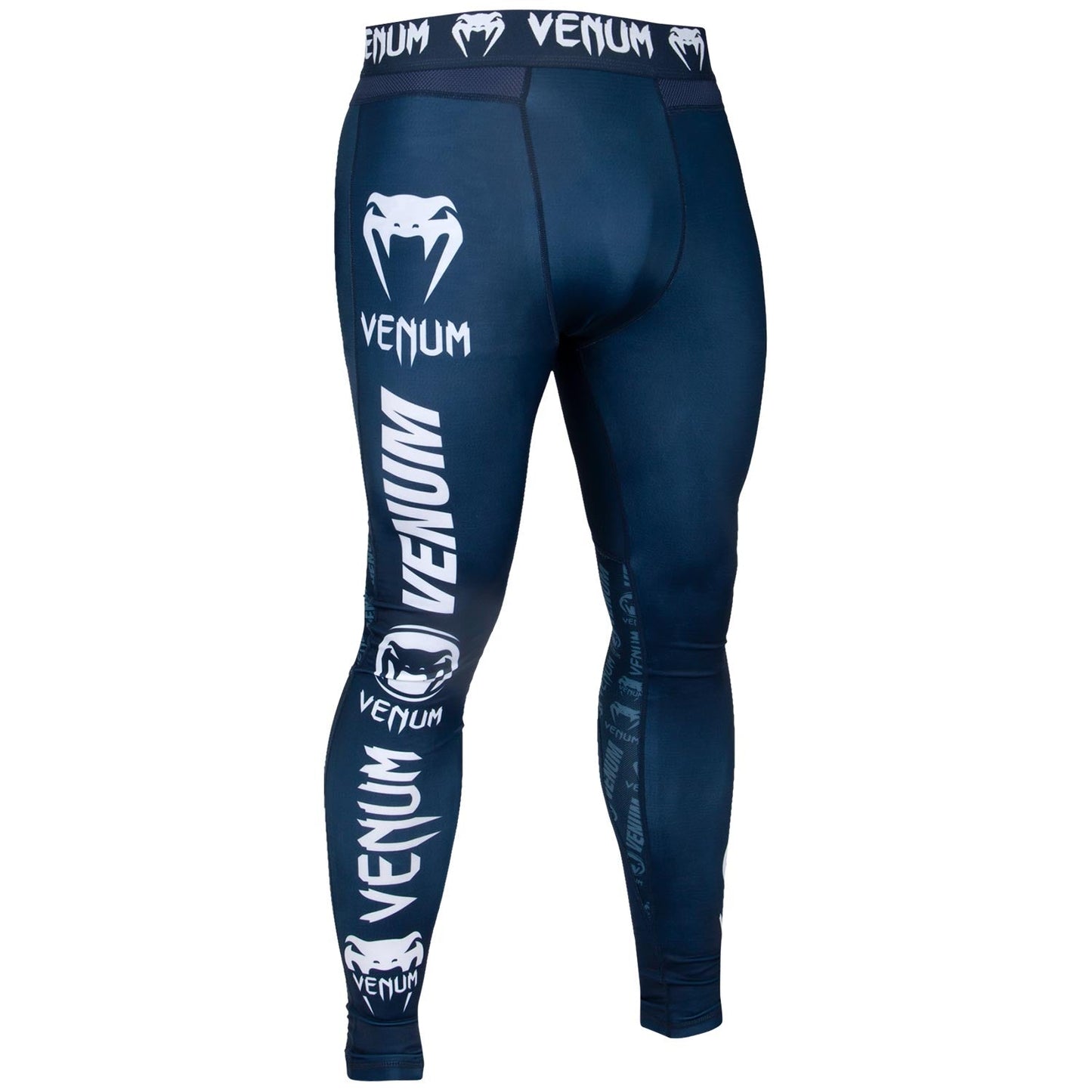 Venum Logos Tights - Navy Blue/White