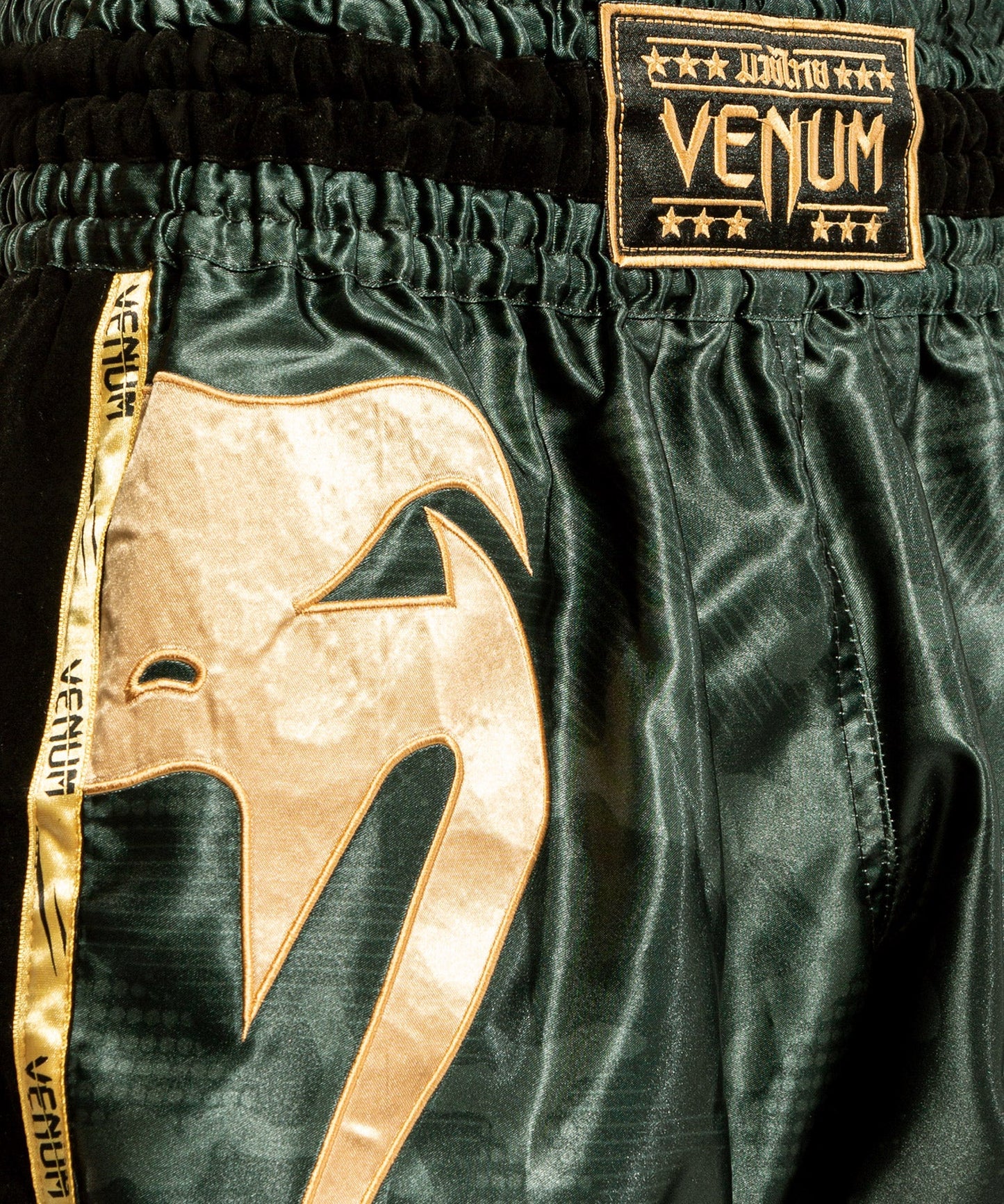 Venum Giant Camo Muay Thai Shorts - Khaki/Gold