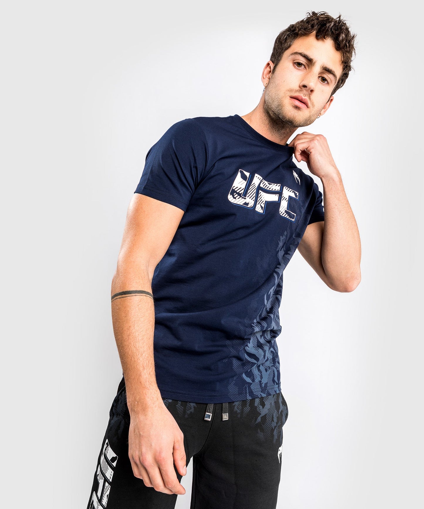 UFC Venum Authentic Fight Week Men's Short Sleeve T-shirt - Navy Blue