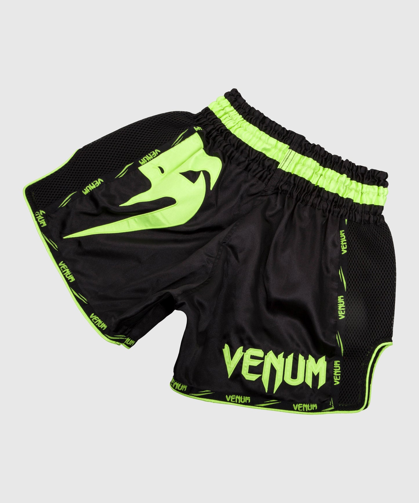 Venum Giant Muay Thai Shorts - Black/Neo Yellow