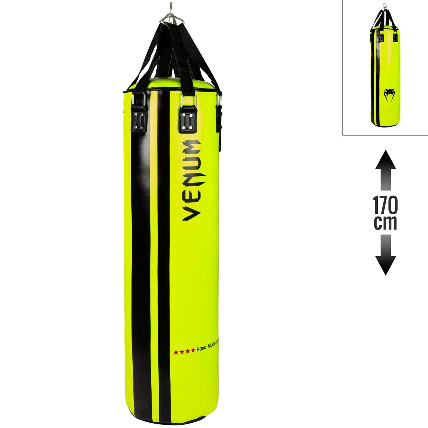 Venum Hurricane Punching Bag - Filled - 170 cm - Black/Yellow
