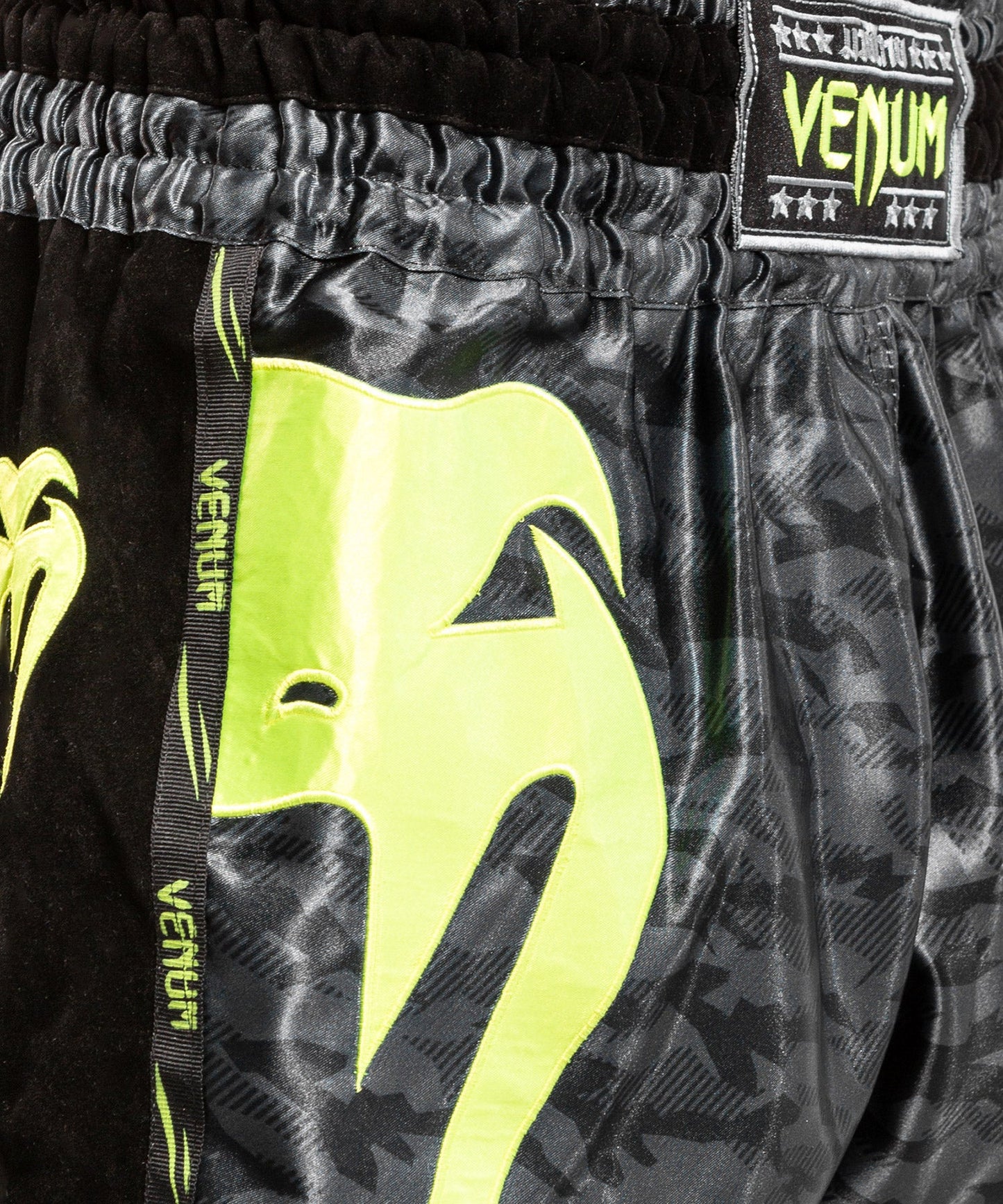 Venum Giant Camo Muay Thai Shorts - Black/Yellow