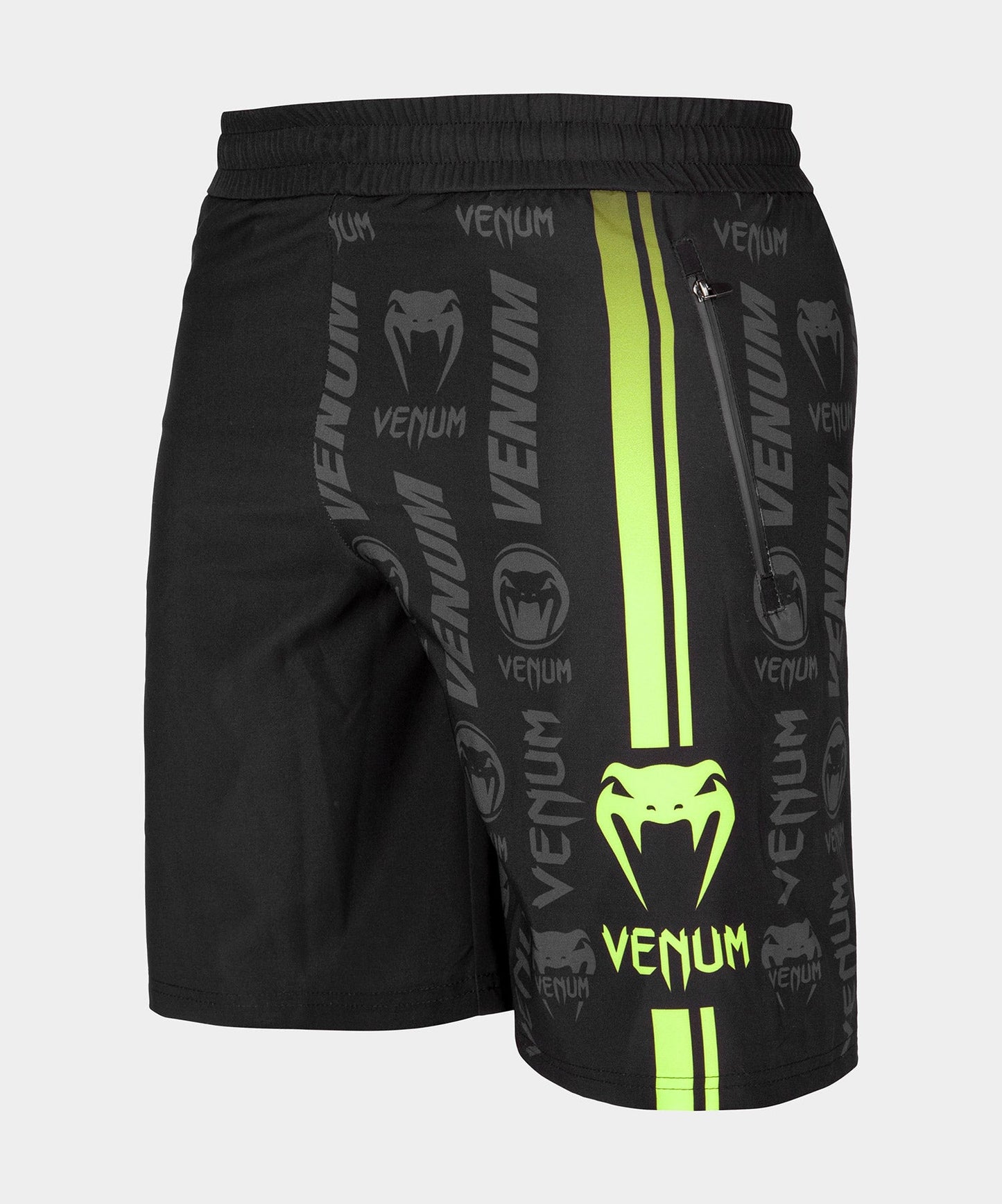Venum Logos Training Shorts - Black/Neo Yellow